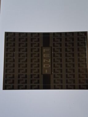 Fendi Brown and Black FF Logo Debit Card Sticker